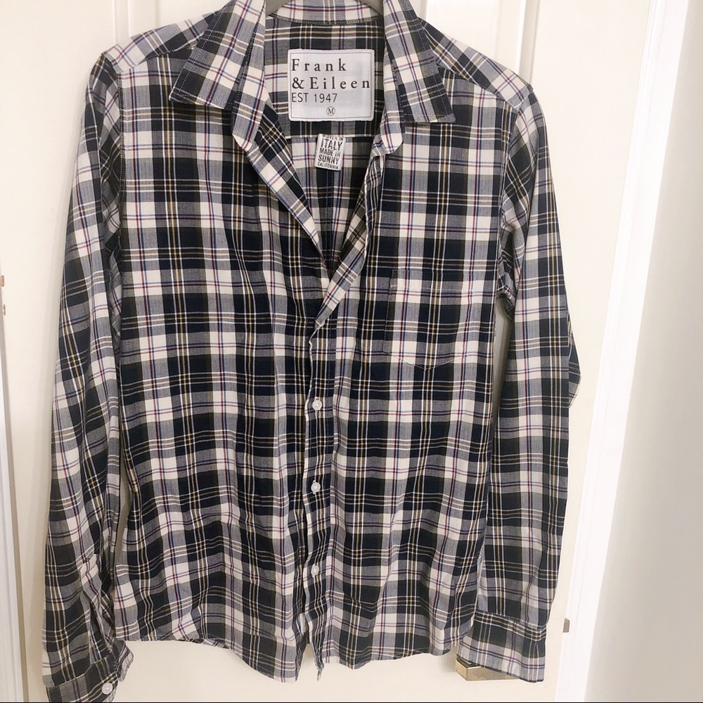 Frank & Eileen plaid shirt Barry style size M EUC